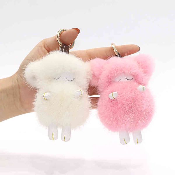 fashion sheep keychain women real mink fur decor-accessoriesbag hang car charm pendant, Silver
fashion sheep keychain women real mink fur decor-accessoriesbag hang car charm pendant, Silver