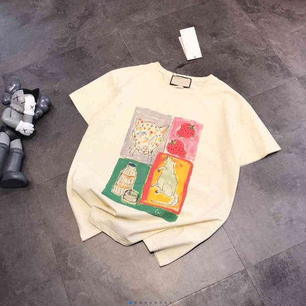 2022 factory wholesale new sigongge cartoon printed short sleeve t-shirt for female summer round neck couple casual loose base a1, White
2022 factory wholesale new sigongge cartoon printed short sleeve t-shirt for female summer round neck couple casual loose base a1, White