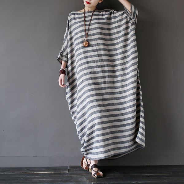 womens clothing 2021 new autumn vintage batwing sleeve striped half sleeve loose cotton linen robe washed long maxi dress 12535, Red
womens clothing 2021 new autumn vintage batwing sleeve striped half sleeve loose cotton linen robe washed long maxi dress 12535, Red