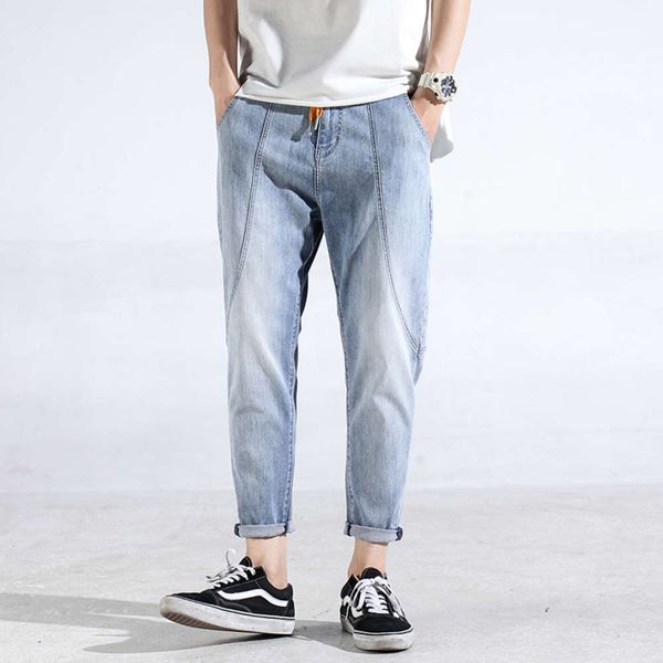 cord 9-point jeans loose and versatile trend elastic drawstring harlan men's trendy pants, Blue
cord 9-point jeans loose and versatile trend elastic drawstring harlan men's trendy pants, Blue