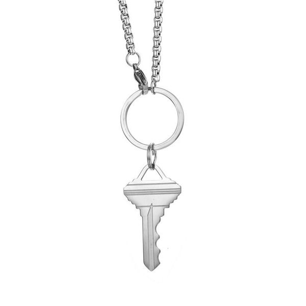 pendant necklaces silver color/gold color stainless steel key necklace for women men streetwear double layer chain choker metal collar
pendant necklaces silver color/gold color stainless steel key necklace for women men streetwear double layer chain choker metal collar