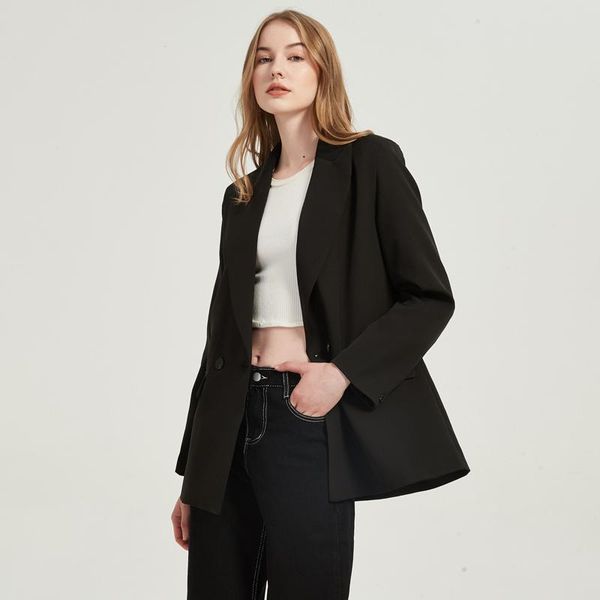 women's suits & blazers autumn and winter blazer jacket casual solid color double-breasted pocket decorative coat, White;black
women's suits & blazers autumn and winter blazer jacket casual solid color double-breasted pocket decorative coat, White;black