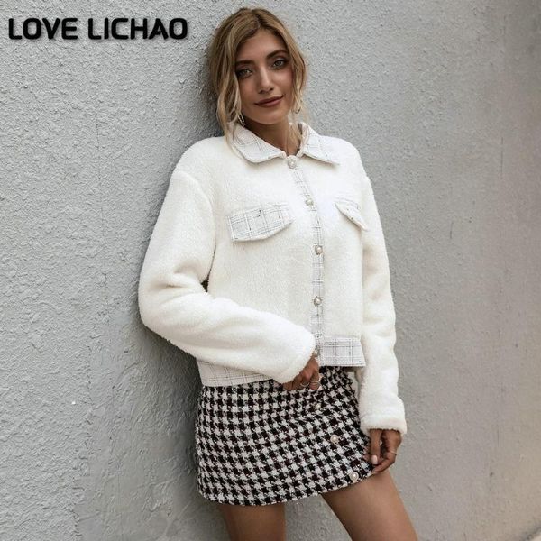 women's jackets womens chic pearl buttons coat women patchwork tweed pockets autumn winter warm coats sweet ladies short white, Black;brown
women's jackets womens chic pearl buttons coat women patchwork tweed pockets autumn winter warm coats sweet ladies short white, Black;brown