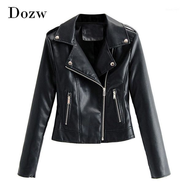 women faux leather streetwear jackets coats 2021 long sleeve solid motobike jacket turn down collar fashion zipper coat women's &, Black
women faux leather streetwear jackets coats 2021 long sleeve solid motobike jacket turn down collar fashion zipper coat women's &, Black