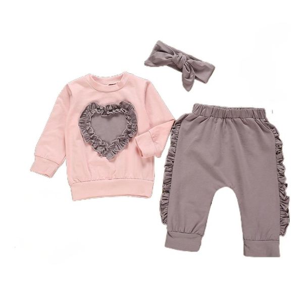 clothing sets autumn born baby girls love long sleeve casual pants tracksuit headband outfits 3pcs clothes set 0-24, White
clothing sets autumn born baby girls love long sleeve casual pants tracksuit headband outfits 3pcs clothes set 0-24, White