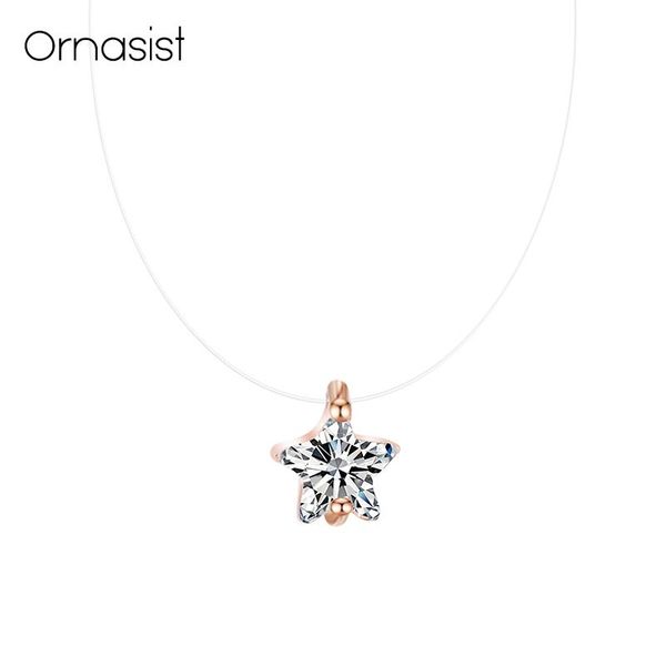 pendant necklaces zircon star necklace women gold silver color invisible transparent fishing line choker collier femme
pendant necklaces zircon star necklace women gold silver color invisible transparent fishing line choker collier femme