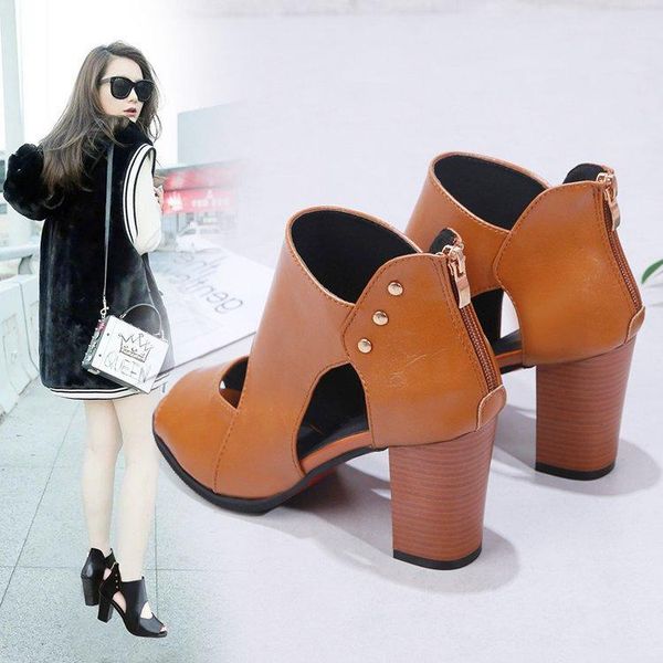 fashion women sandals platform summer round mid heel peep toe casual non-slip back strap beach ladies shoes zapatos de mujer, Black
fashion women sandals platform summer round mid heel peep toe casual non-slip back strap beach ladies shoes zapatos de mujer, Black