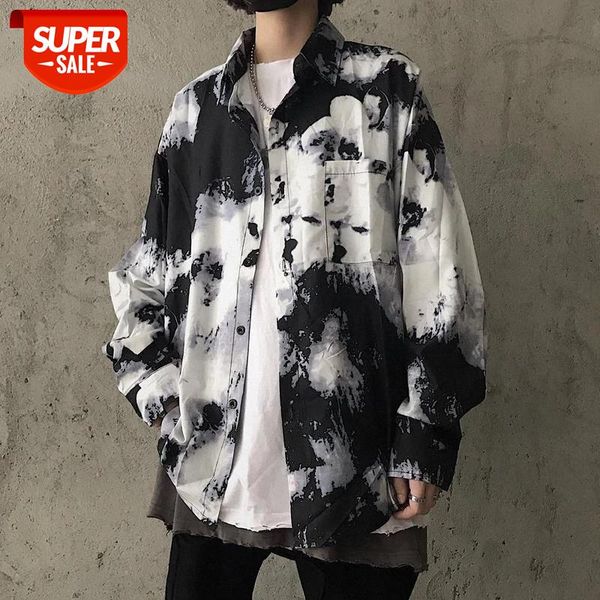 gothic men's clothing spring autumn korea streetwear style tie dyeing long sleeve womens and blouses couple harajuku shir #x87p, White;black
gothic men's clothing spring autumn korea streetwear style tie dyeing long sleeve womens and blouses couple harajuku shir #x87p, White;black