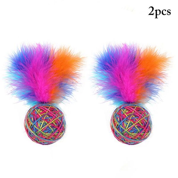 cat toys 2pcs ball toy feather interactive lovely rope pet chew
cat toys 2pcs ball toy feather interactive lovely rope pet chew