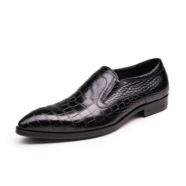 handcrafted mens genuine leather formal shoes slip on pointed toe oxford alligator pattern dress shoes for business men h28, Black
handcrafted mens genuine leather formal shoes slip on pointed toe oxford alligator pattern dress shoes for business men h28, Black