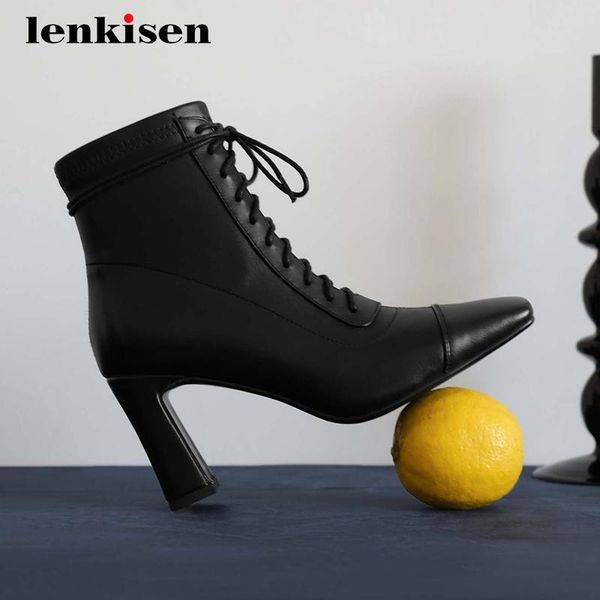 boots lenkisen 2021 work cow leather streetwear square toe thick heel zip elegant lady dating ankle l31, Black
boots lenkisen 2021 work cow leather streetwear square toe thick heel zip elegant lady dating ankle l31, Black