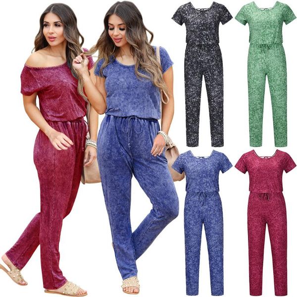 women's tracksuits 2021 summer style tie-dye suit women halter waist short-sleeved trousers jumpsuit, Gray
women's tracksuits 2021 summer style tie-dye suit women halter waist short-sleeved trousers jumpsuit, Gray