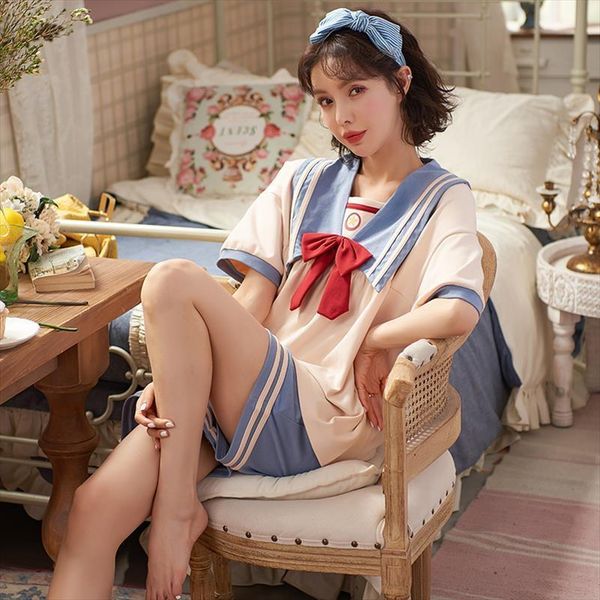 kawaii japan anime pajamas women sleepwear cute bows navy collar nightwear summer cotton short sleeve sets princess, Black;red
kawaii japan anime pajamas women sleepwear cute bows navy collar nightwear summer cotton short sleeve sets princess, Black;red