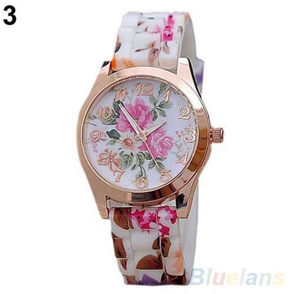 Vintage Women Watches Flower Print Silicon Band Clock Arabic Numerals Alloy Dial Quartz Wrist Watch reloj mujer Ladies Watch Luxu w03, Multi-color
Vintage Women Watches Flower Print Silicon Band Clock Arabic Numerals Alloy Dial Quartz Wrist Watch reloj mujer Ladies Watch Luxu w03, Multi-color