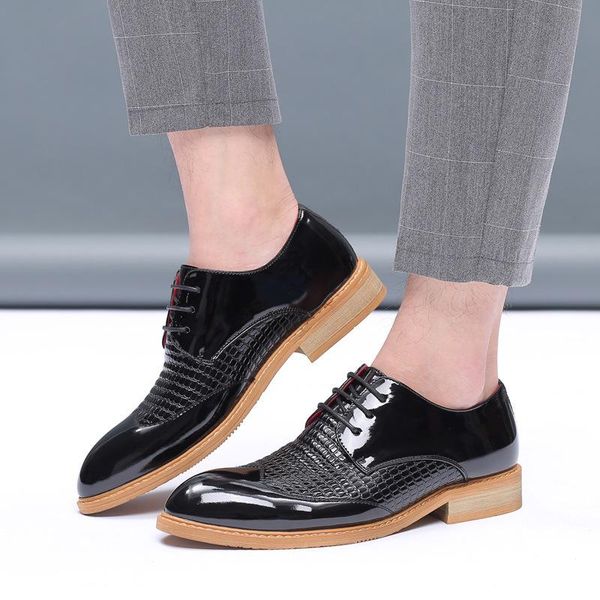 dress shoes size48 patent leather white groom wedding for men formal suit shoe fashion lace up business, Black
dress shoes size48 patent leather white groom wedding for men formal suit shoe fashion lace up business, Black