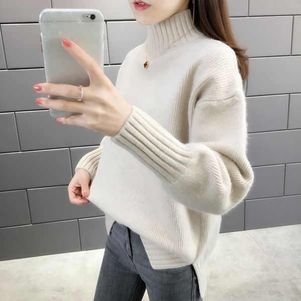 2021 new women's half turtleneck autumn winter sweaters long sleeve solid jumper split ladies casual knitted for female pullovers d6gp, White;black
2021 new women's half turtleneck autumn winter sweaters long sleeve solid jumper split ladies casual knitted for female pullovers d6gp, White;black
