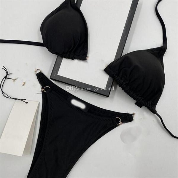 luxury metal chain swimwear summer ladies bikini set solid color designer swimsuit beachwear wholesale, White;black
luxury metal chain swimwear summer ladies bikini set solid color designer swimsuit beachwear wholesale, White;black