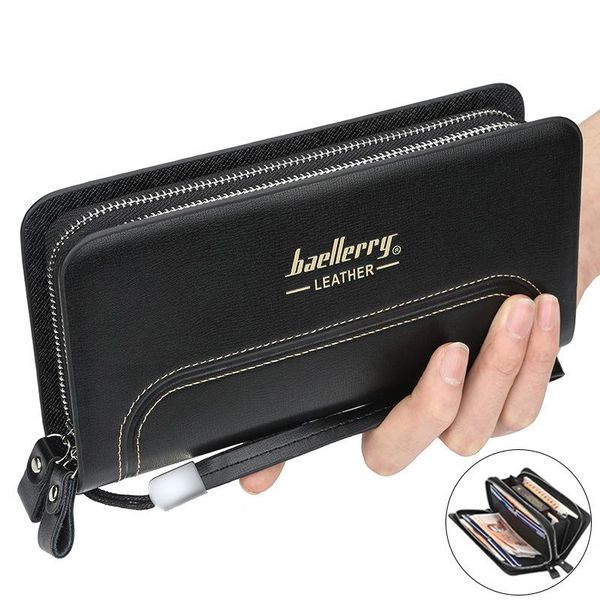 wallets men wallet business youth double zipper clutch bag multi-function male purse large capacity card package coin, Red;black
wallets men wallet business youth double zipper clutch bag multi-function male purse large capacity card package coin, Red;black