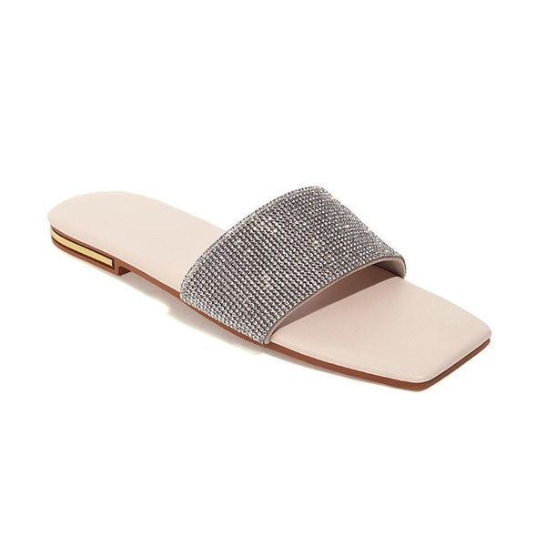 slippers 2021 ladies summer outside modern for women flat synthetic leather square peep toe sequins silvery fashion, Black
slippers 2021 ladies summer outside modern for women flat synthetic leather square peep toe sequins silvery fashion, Black