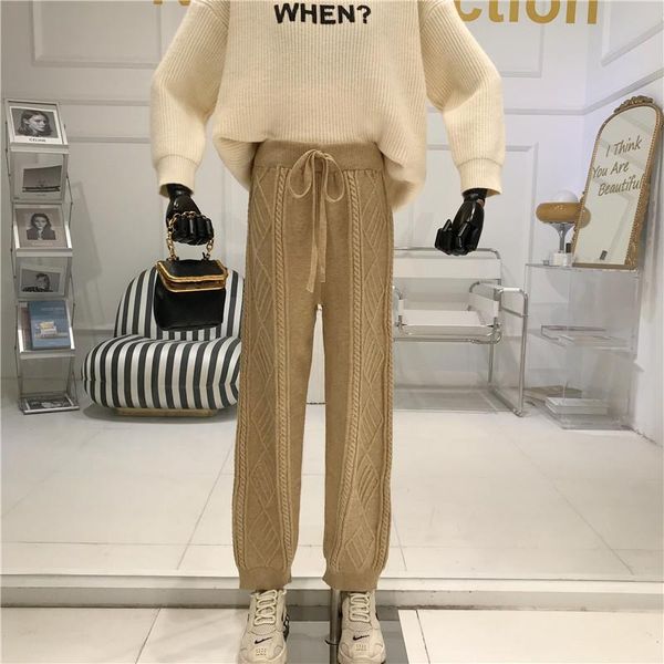 twist white knitted wide leg pants women autumn/winter 2021 new trousers with high waist sagging feeling loose straight pants, Black;white
twist white knitted wide leg pants women autumn/winter 2021 new trousers with high waist sagging feeling loose straight pants, Black;white