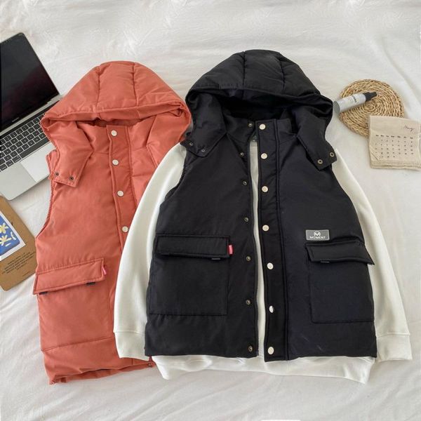 men's vests 2021 fashion brand korean thin style sleeveless vest stand-up collar loose cotton black hooded jacket recommend, Black;white
men's vests 2021 fashion brand korean thin style sleeveless vest stand-up collar loose cotton black hooded jacket recommend, Black;white