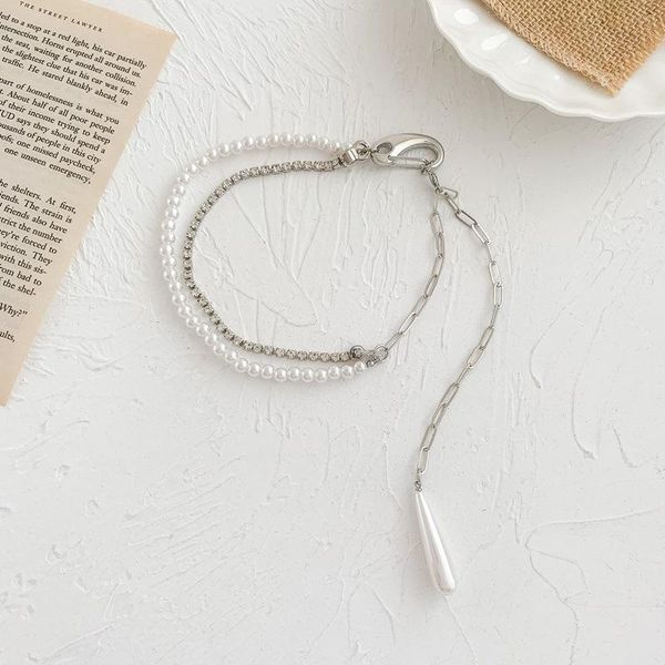 pendant necklaces origin summer temperament double-layer splicing pearl chain chokers necklace for women vintage waterdrop asymmetric, Silver
pendant necklaces origin summer temperament double-layer splicing pearl chain chokers necklace for women vintage waterdrop asymmetric, Silver