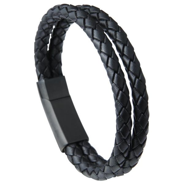 charm bracelets vanbula retro black woven geometric men and women stainless steel leather rope bracelet holiday gift jewelry, Golden;silver
charm bracelets vanbula retro black woven geometric men and women stainless steel leather rope bracelet holiday gift jewelry, Golden;silver