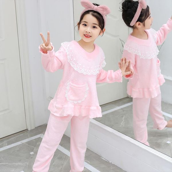 autumn winter children girl pink flannel pajama sets lace pants toddler kid pyjamas set warm sleep loungewear, White
autumn winter children girl pink flannel pajama sets lace pants toddler kid pyjamas set warm sleep loungewear, White