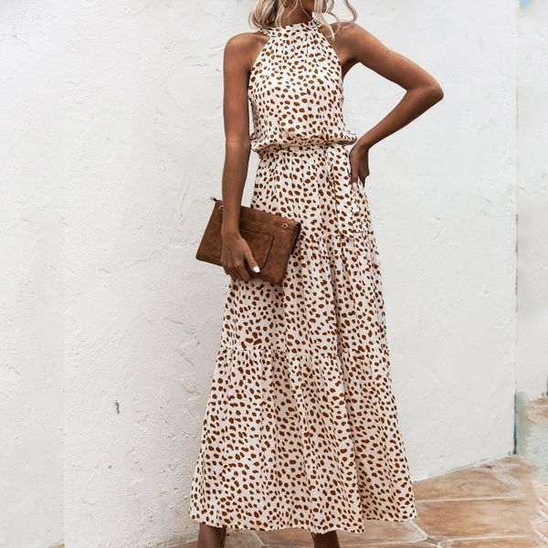 summer long dress women 2021 fashion sleeveless print flowers polka-dot halter boho dresses women casual holiday vestidos 210303, Black;gray
summer long dress women 2021 fashion sleeveless print flowers polka-dot halter boho dresses women casual holiday vestidos 210303, Black;gray