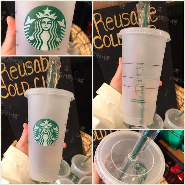 starbucks 24oz/710ml plastic tumbler reusable clear drinking flat bottom cup pillar shape lid straw mug bardian 50pcs dhl shipping
starbucks 24oz/710ml plastic tumbler reusable clear drinking flat bottom cup pillar shape lid straw mug bardian 50pcs dhl shipping