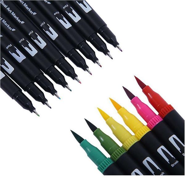 fineliner dual tip brush art markers pen 12/48/72/100/120 colors watercolor pens for drawing painting calligraphy art qylwvl
fineliner dual tip brush art markers pen 12/48/72/100/120 colors watercolor pens for drawing painting calligraphy art qylwvl