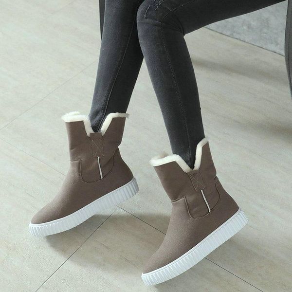 boots ladies winter leather comfortable flat heel round black grey fashion faux suede warm women's mid calf
boots ladies winter leather comfortable flat heel round black grey fashion faux suede warm women's mid calf