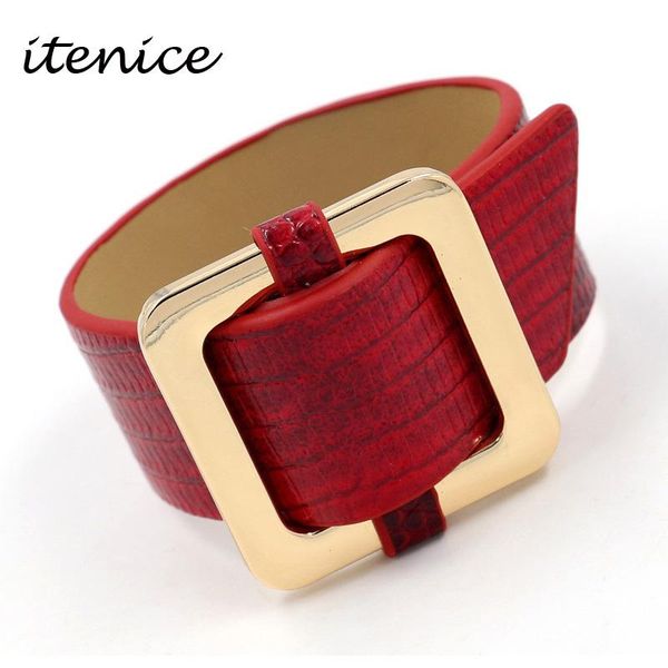 charm bracelets itenice fashion europe big leather bracelet for women vintage imitation snake skin wide year hand jewelry, Golden;silver
charm bracelets itenice fashion europe big leather bracelet for women vintage imitation snake skin wide year hand jewelry, Golden;silver