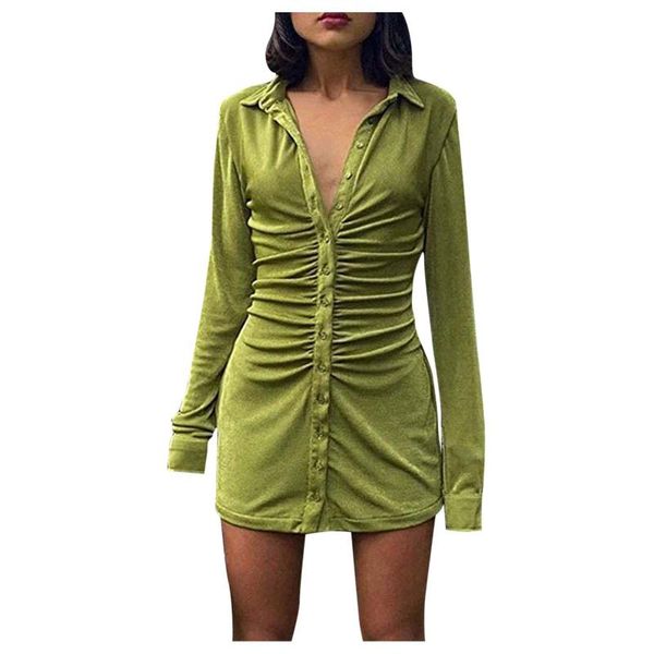 casual dresses vintage green mini dress fashion v neck pleated drawstring buttons loog sleeve loose party vestidos, Black;gray
casual dresses vintage green mini dress fashion v neck pleated drawstring buttons loog sleeve loose party vestidos, Black;gray
