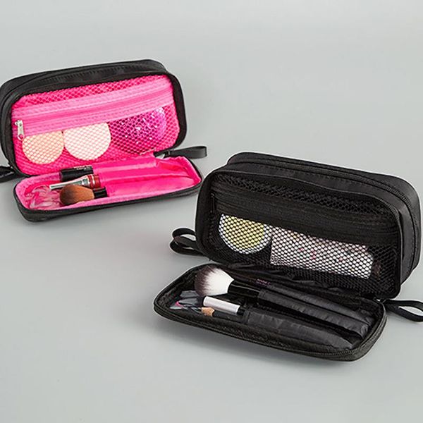 new elegant multi-function black nylon double zipper make up cosmetic bags female double-sided waterproof travel washing pouch
new elegant multi-function black nylon double zipper make up cosmetic bags female double-sided waterproof travel washing pouch