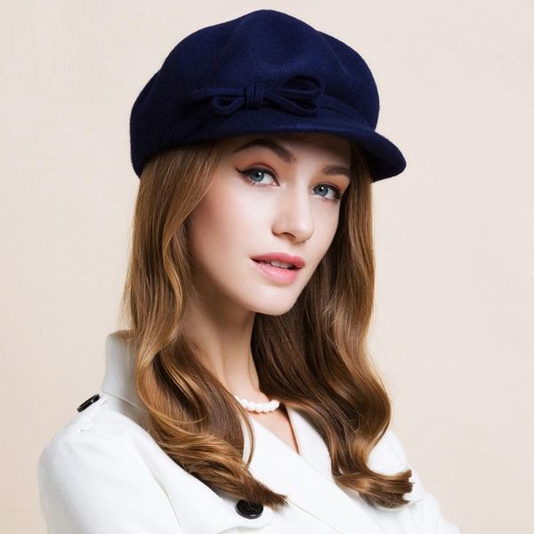 stingy brim hats autumn and winter wool hat korean woolen navy cap lady elegant fashion beret octagonal british b-7505, Blue;gray
stingy brim hats autumn and winter wool hat korean woolen navy cap lady elegant fashion beret octagonal british b-7505, Blue;gray