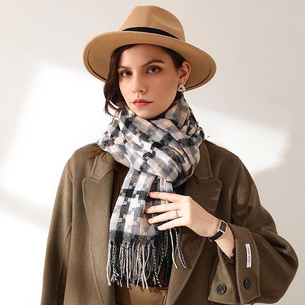scarves visrover checked woman winter scarf female shawls cashmere handfeeling wraps colorful hijab wholesale, Blue;gray
scarves visrover checked woman winter scarf female shawls cashmere handfeeling wraps colorful hijab wholesale, Blue;gray