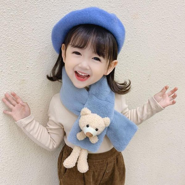 scarves children's scarf korean cute little bear boys and girls neckband warm comfortable plush, Blue;gray
scarves children's scarf korean cute little bear boys and girls neckband warm comfortable plush, Blue;gray