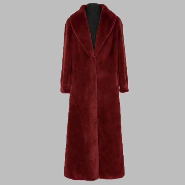 women's fur & faux winter coat women plus size clothing 5xl imitation jacket long lapel casual fashion thick warm plush overcoat female, Black
women's fur & faux winter coat women plus size clothing 5xl imitation jacket long lapel casual fashion thick warm plush overcoat female, Black