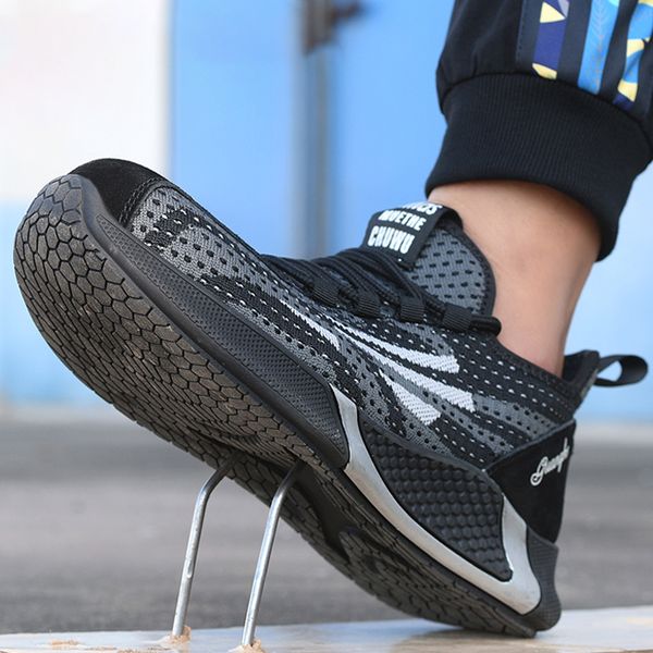 work sneakers male shoes safety shoes men steel toe shoes puncture-proof work anti-smash safety footwear man, Black
work sneakers male shoes safety shoes men steel toe shoes puncture-proof work anti-smash safety footwear man, Black