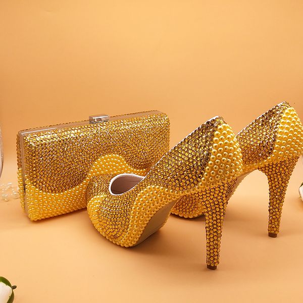 gold pearl women wedding matching bags female new arrival party bride high heels shoes y4zg, Black
gold pearl women wedding matching bags female new arrival party bride high heels shoes y4zg, Black