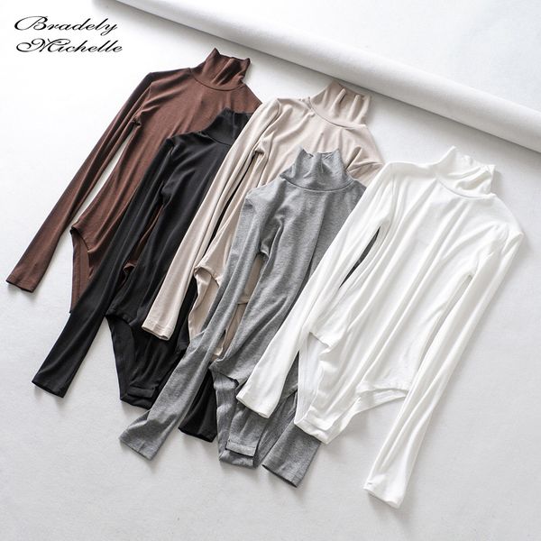 bradely michelle autumn casual high-neck long-sleeve knitted bodysuits women new fashion solid jumpsuits 210303, Black;white
bradely michelle autumn casual high-neck long-sleeve knitted bodysuits women new fashion solid jumpsuits 210303, Black;white