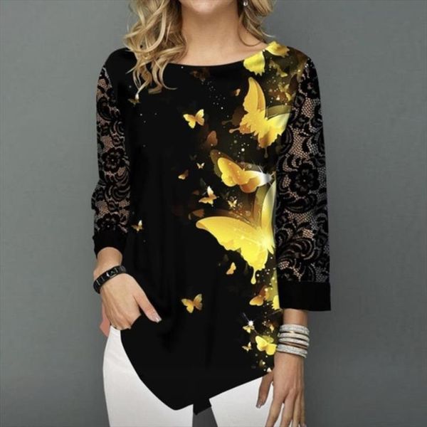 spring fashion print women blouses 3 4 lace sleeve elasticity female casual plus size 5xl, White
spring fashion print women blouses 3 4 lace sleeve elasticity female casual plus size 5xl, White