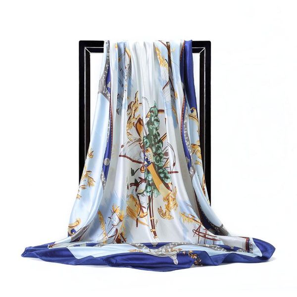 scarves fashion for women print silk satin head scarf female 90cmx90cm square shawl large hijab scarfs ladies, Blue;gray
scarves fashion for women print silk satin head scarf female 90cmx90cm square shawl large hijab scarfs ladies, Blue;gray
