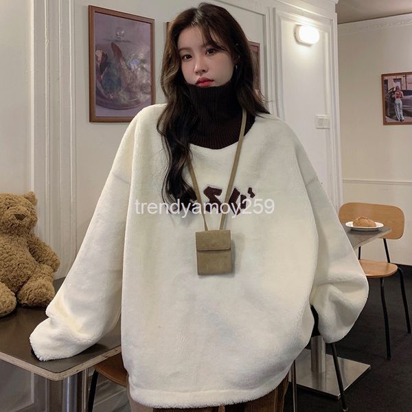women's hoodies & sweatshirts high collar fake two piece lamb wool sweater women's autumn and winter loose ins lazy wind bf plush, Black
women's hoodies & sweatshirts high collar fake two piece lamb wool sweater women's autumn and winter loose ins lazy wind bf plush, Black