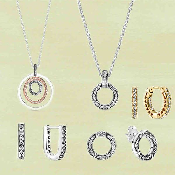 2021 autumn s925 sterling silver two-color circle, double circle necklace, u-shaped hoop earrings, original 1:1 jewelry
2021 autumn s925 sterling silver two-color circle, double circle necklace, u-shaped hoop earrings, original 1:1 jewelry