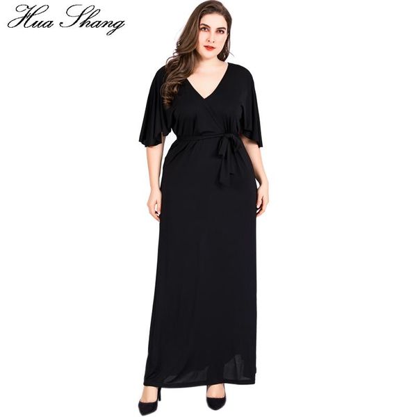 casual dresses black summer for women maxi long party dress v neck short sleeve belted high waist tunic plus size clothing, Black;gray
casual dresses black summer for women maxi long party dress v neck short sleeve belted high waist tunic plus size clothing, Black;gray