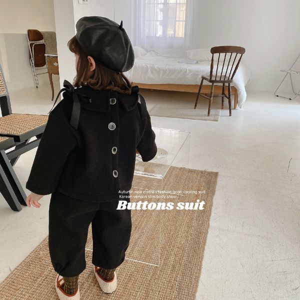 children autumn and winter girl long sleeve with pant bowtie two-piece set baby girl solid color fashion casual suits 210225, White
children autumn and winter girl long sleeve with pant bowtie two-piece set baby girl solid color fashion casual suits 210225, White