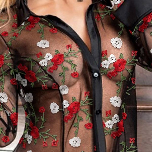 embroidered transparent underwear shirt new embroidered floral sheer mesh shirt women bodydoll lingerie s-3xl, White;black
embroidered transparent underwear shirt new embroidered floral sheer mesh shirt women bodydoll lingerie s-3xl, White;black