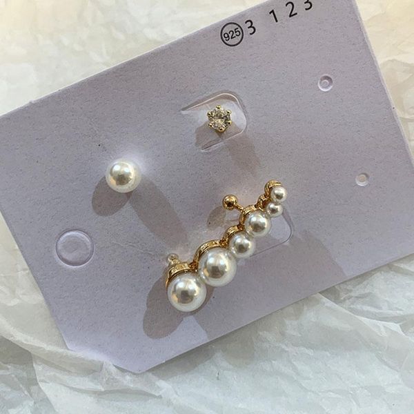 clip-on & screw back korean design asymmetry crawl pearl ear cuff earrings women fashion jewelry 3pcs/ set line clip on with piercing, Silver
clip-on & screw back korean design asymmetry crawl pearl ear cuff earrings women fashion jewelry 3pcs/ set line clip on with piercing, Silver